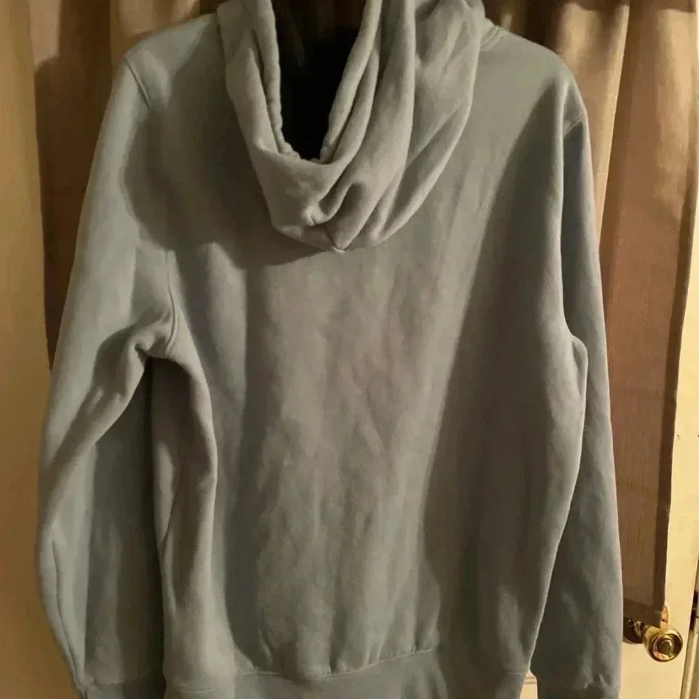 Hollister light blue hoodie men’s sz.  L . Shoulder to cuff 27 inches PToP 22 in